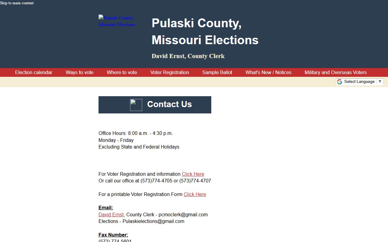 Pulaski County Circuit Clerk recorder search record fields