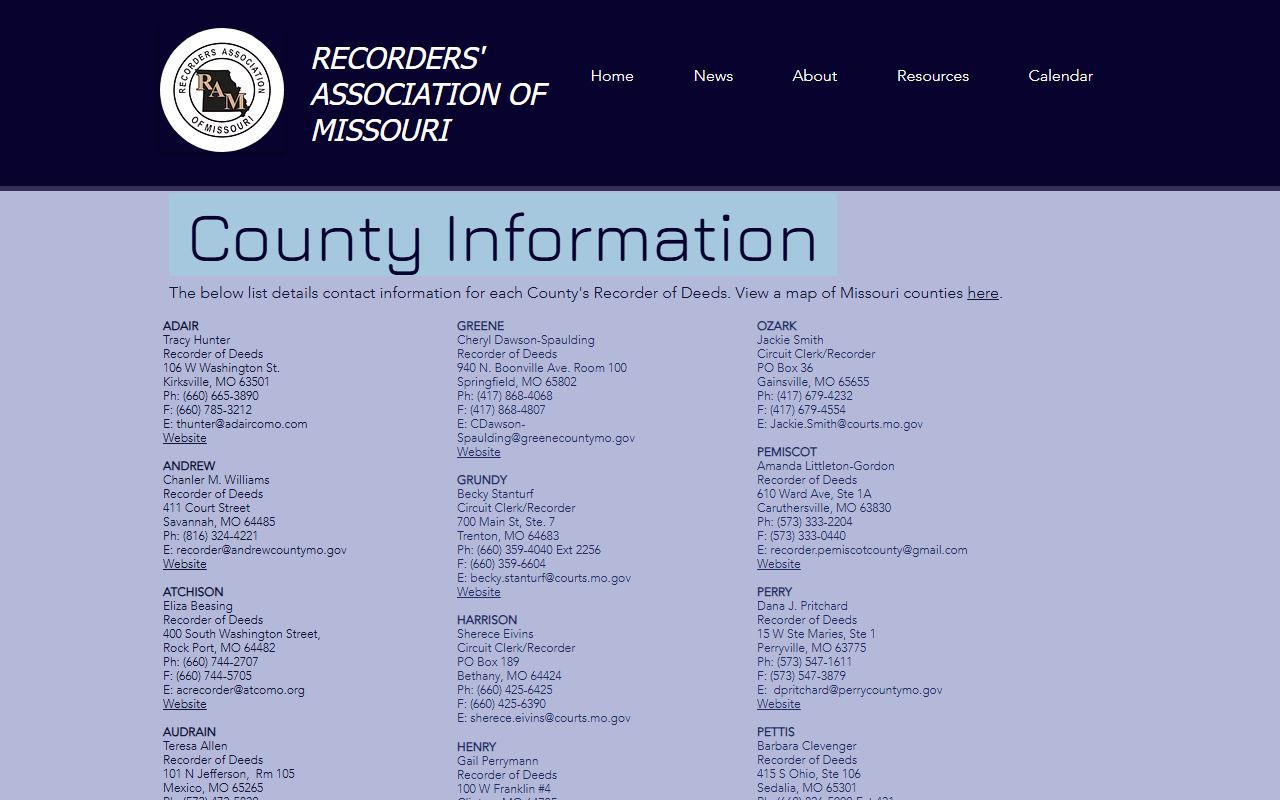 Pulaski County Circuit Clerk recorder directory record
