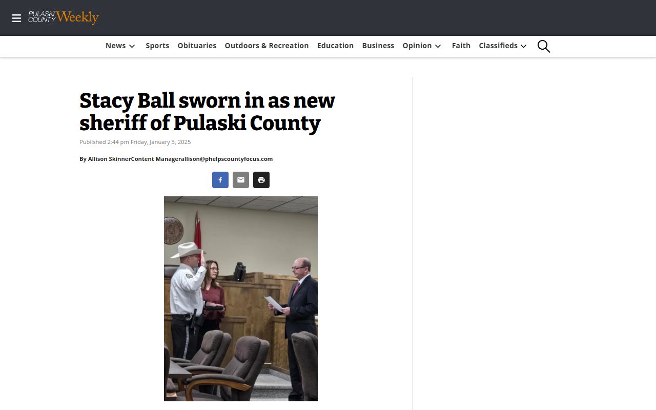 Pulaski County arrest records and court charge sheriff administration news