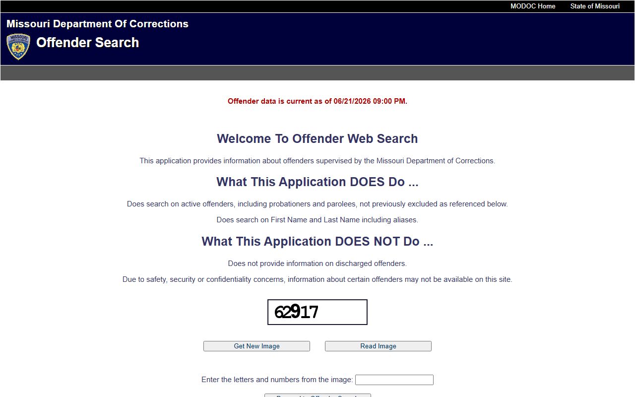 Pulaski County criminal court records Missouri DOC offender search