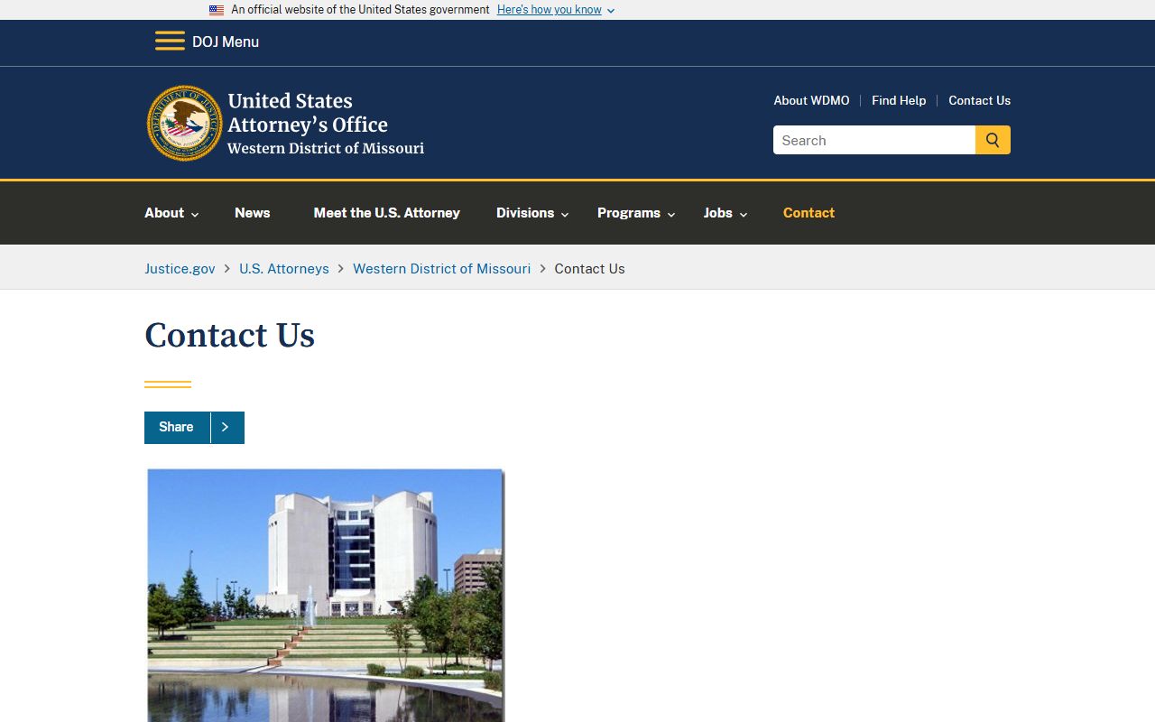 Pulaski County federal prosecutor contact record information