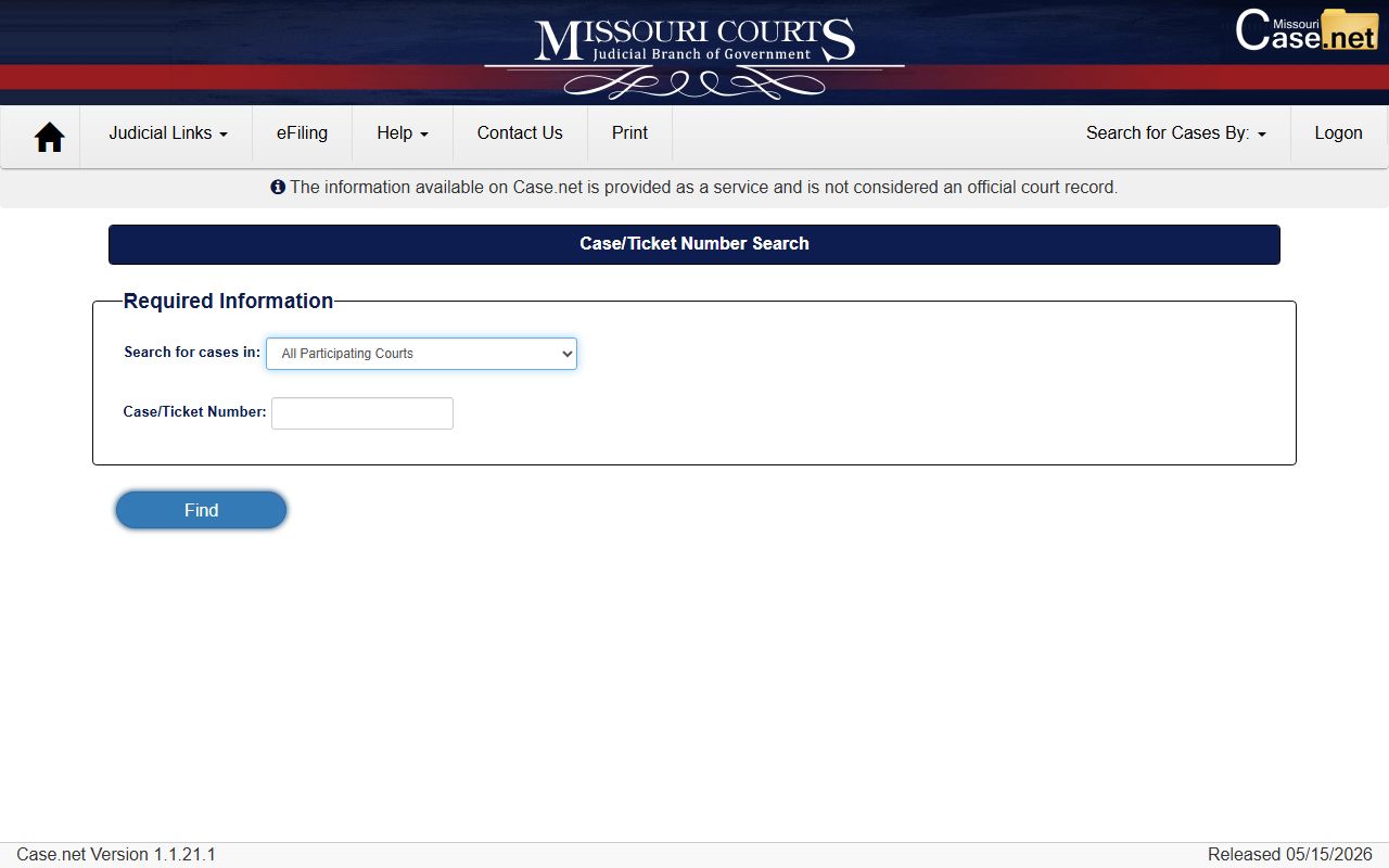 Pulaski County probate records assigned Missouri Courts ticket portal source