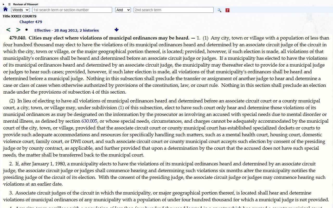 Pulaski County probate records assigned St. Robert municipal ordinance source