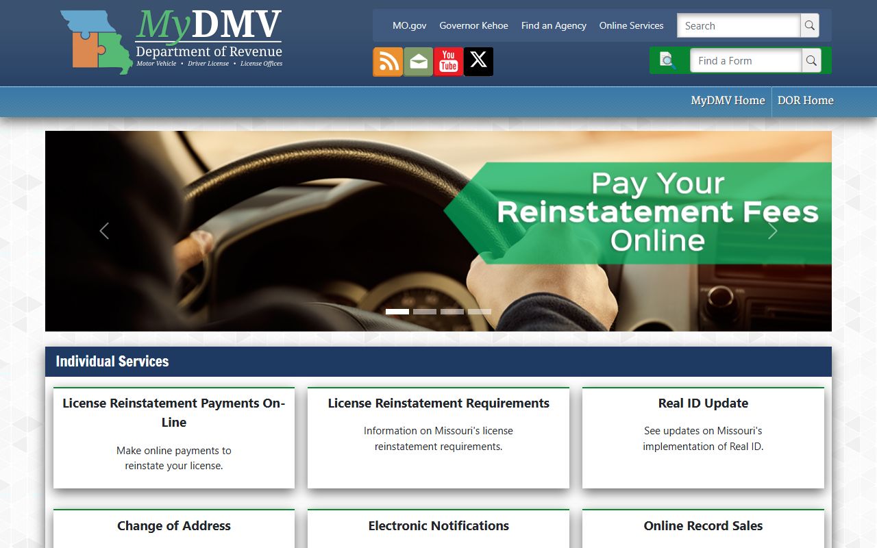 Pulaski County traffic court records Missouri DOR driver services source