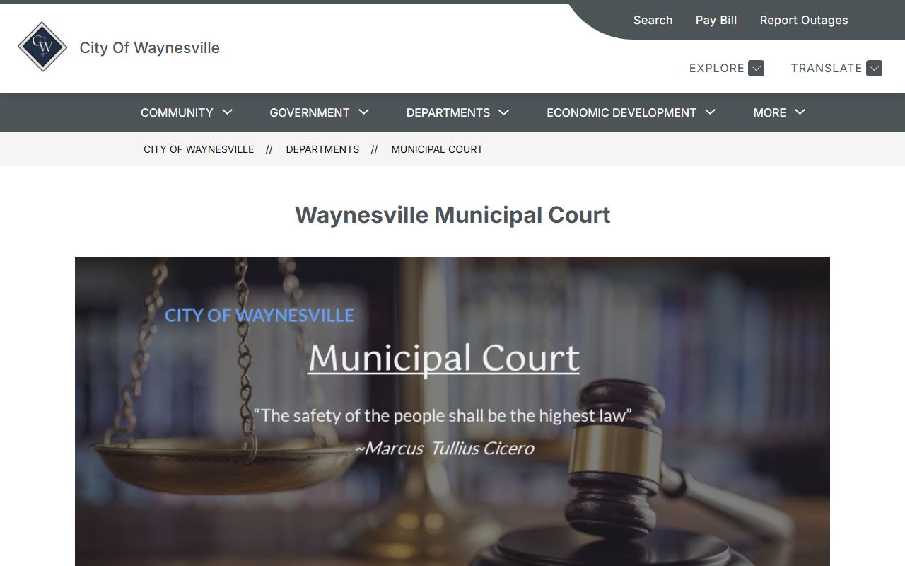 Pulaski County traffic court records Waynesville Municipal Court source